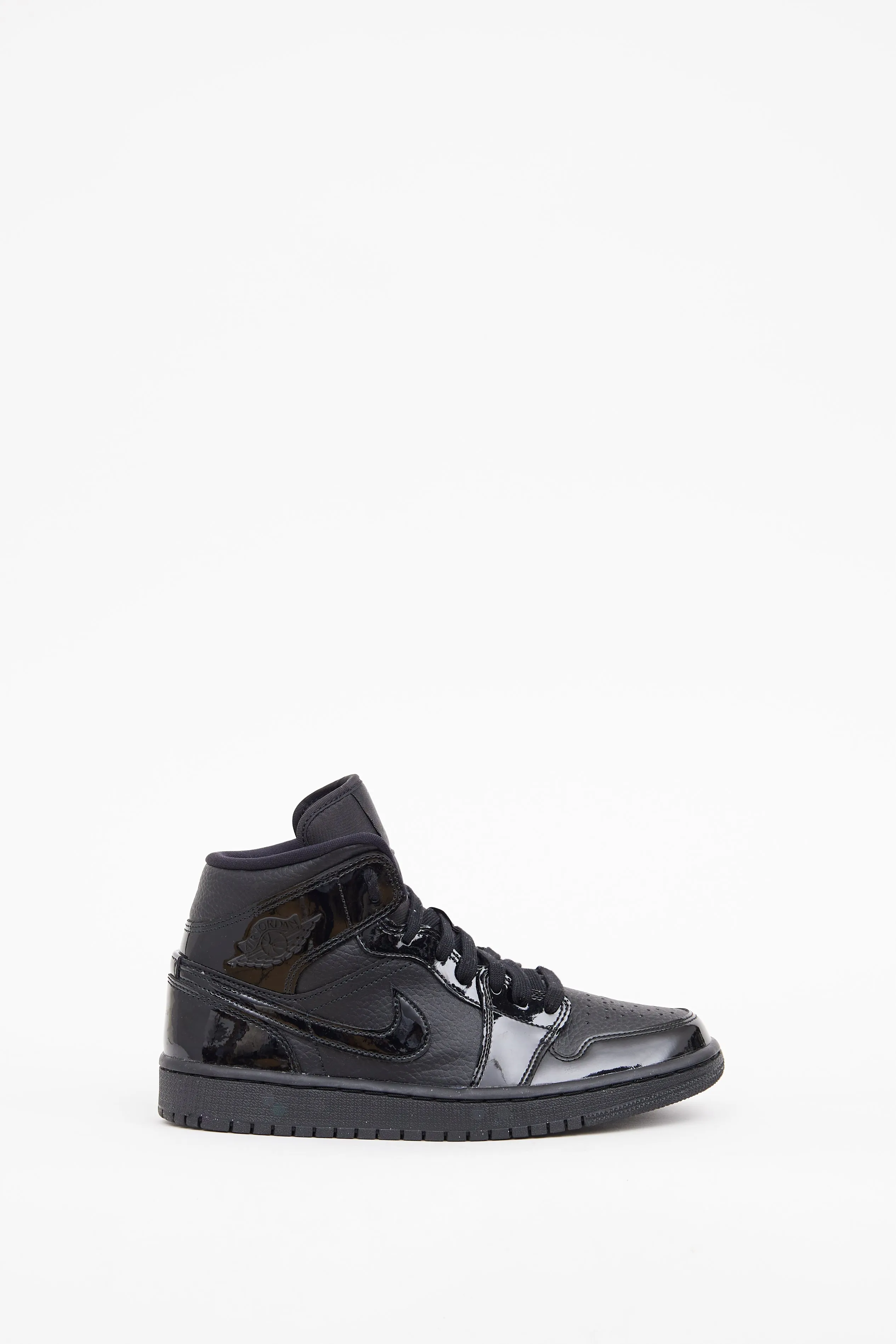 Black Air Jordan 1 Mid Sneaker