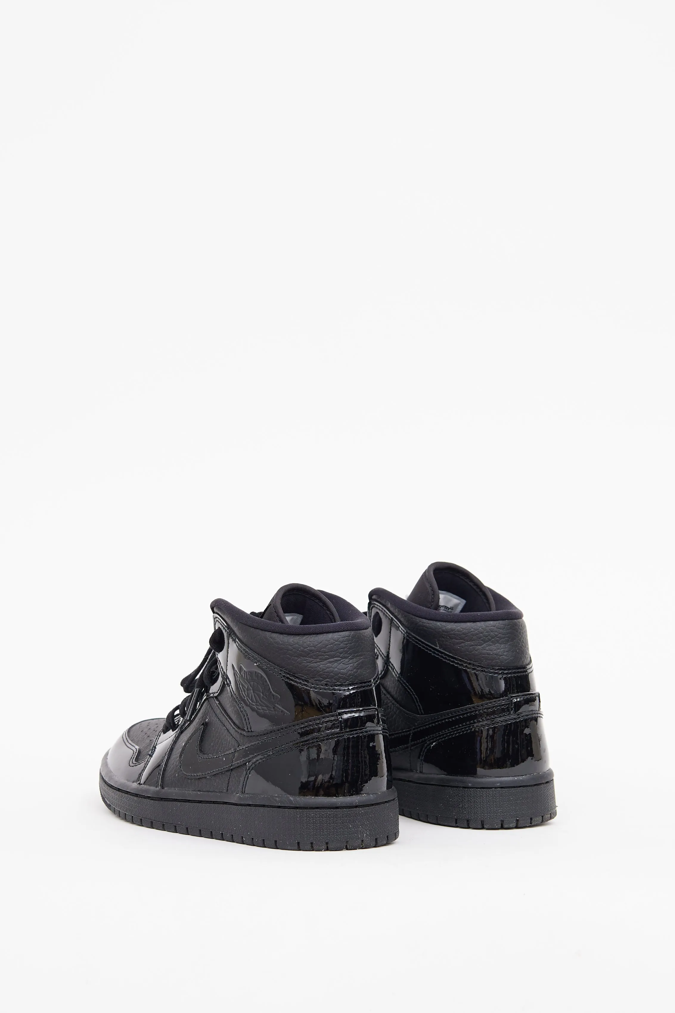 Black Air Jordan 1 Mid Sneaker