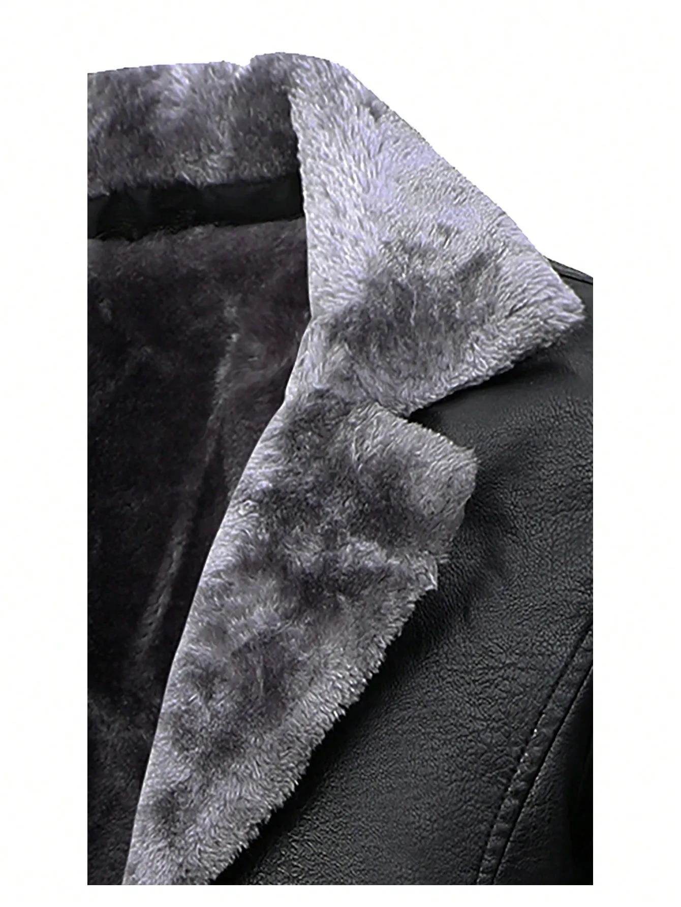 Button Front Single Breasted Lapel Neck Thermal Lined Coat