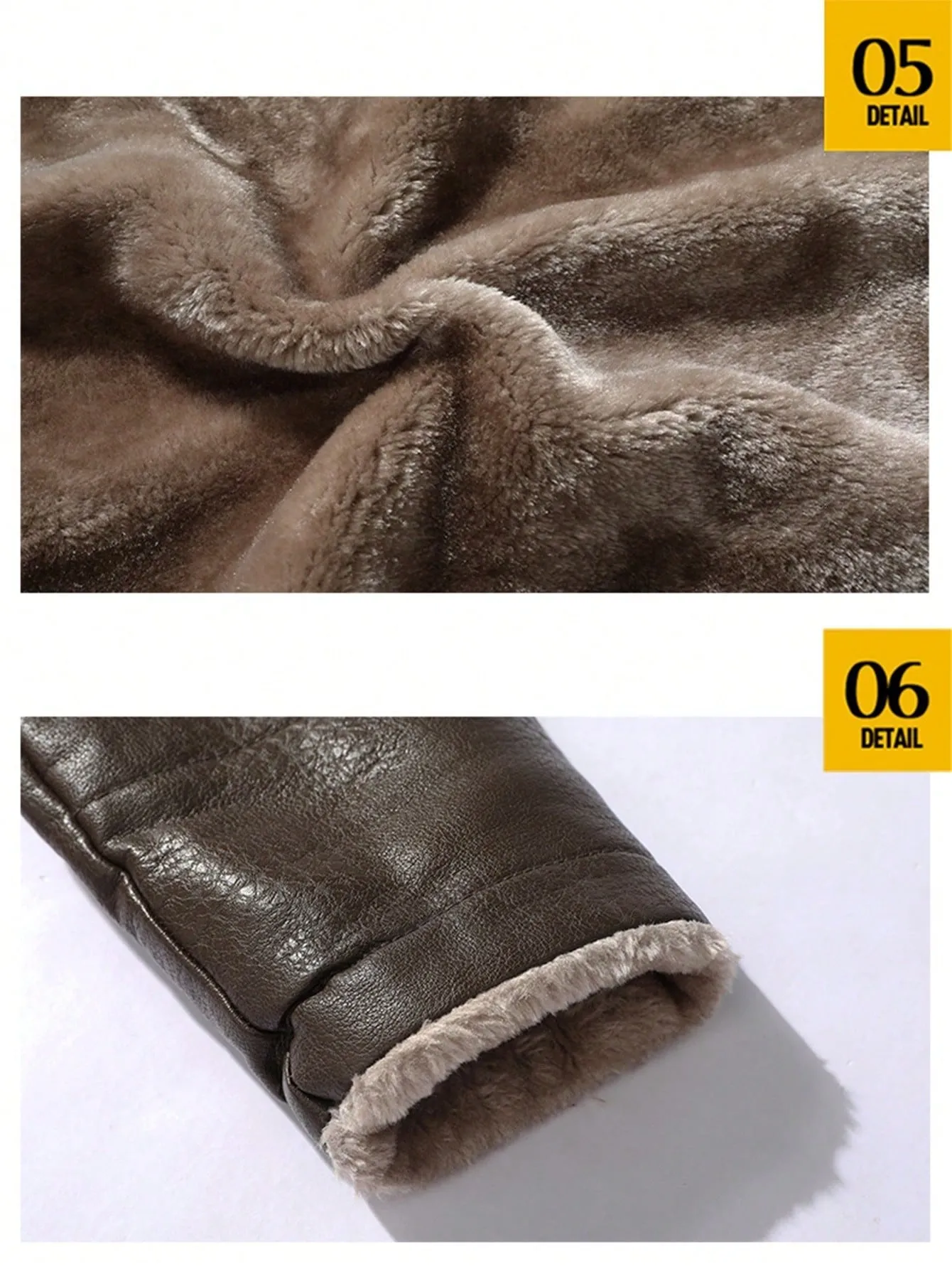 Button Front Single Breasted Lapel Neck Thermal Lined Coat