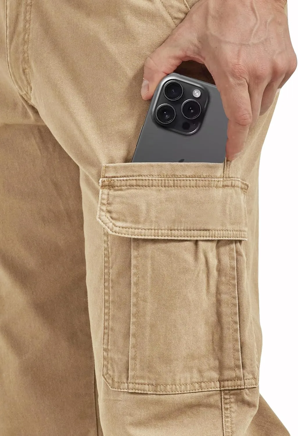 Cargo Pants for Men Camo Hiking Pants Work Casual Pants with Multi Pocket