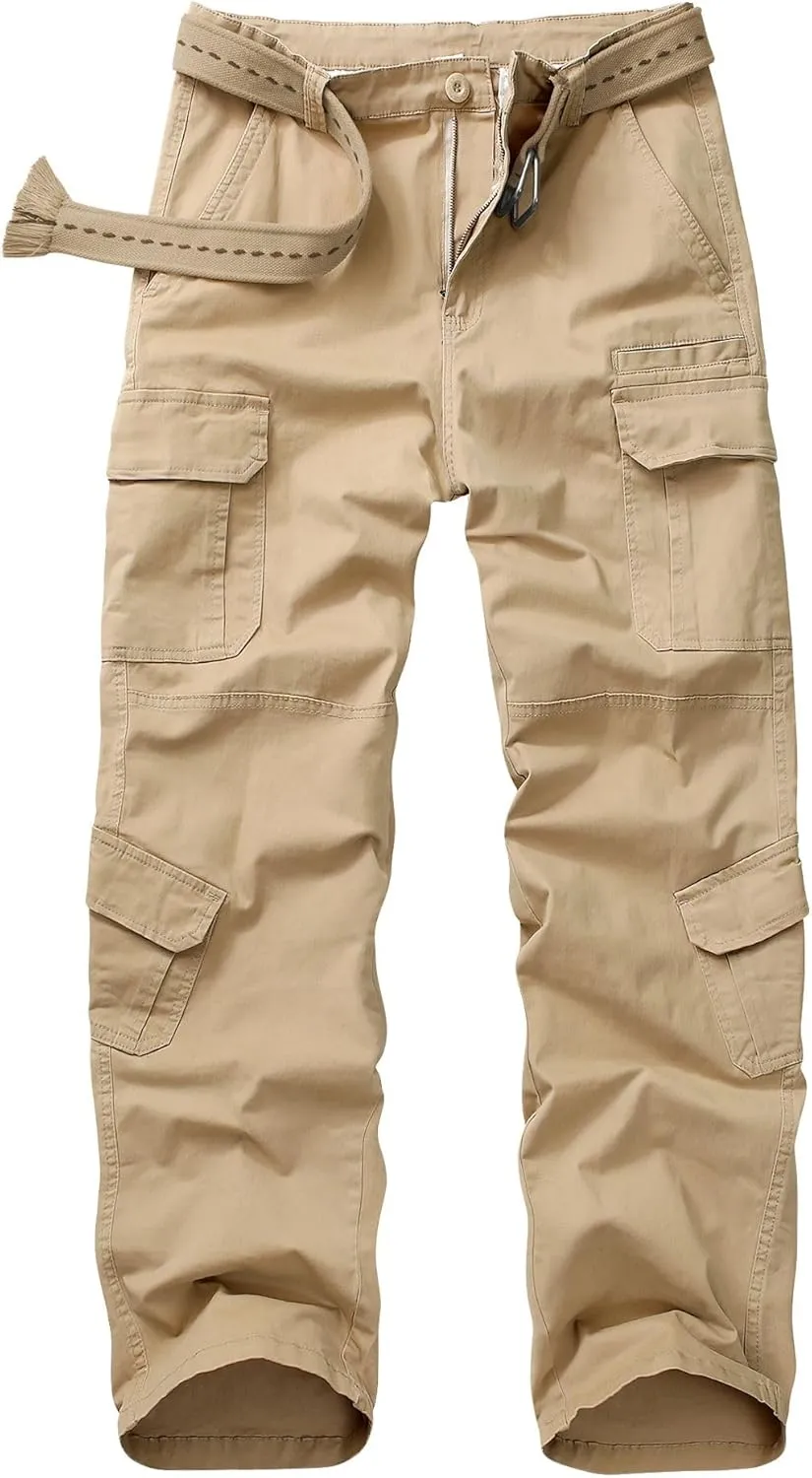 Cargo Pants for Men Camo Hiking Pants Work Casual Pants with Multi Pocket