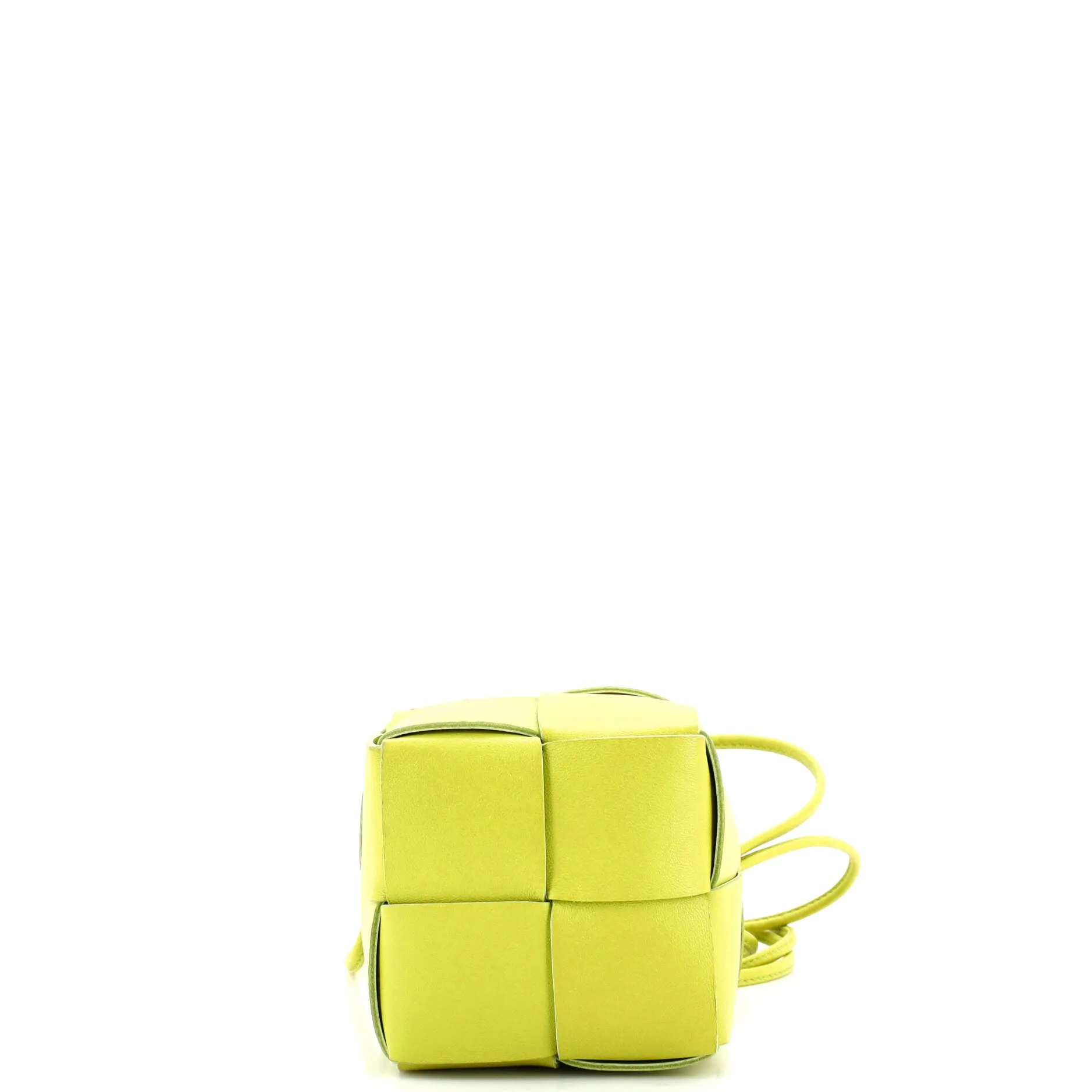 Cassette Bucket Bag Maxi Intrecciato Leather with Beaded Details Mini
