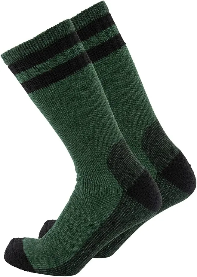 Cerebro Merino Wool Socks for Men, Cushioned Mid-calf Socks Moisture Wicking Men's Hiking Socks for Home, Trekking, Outdoors