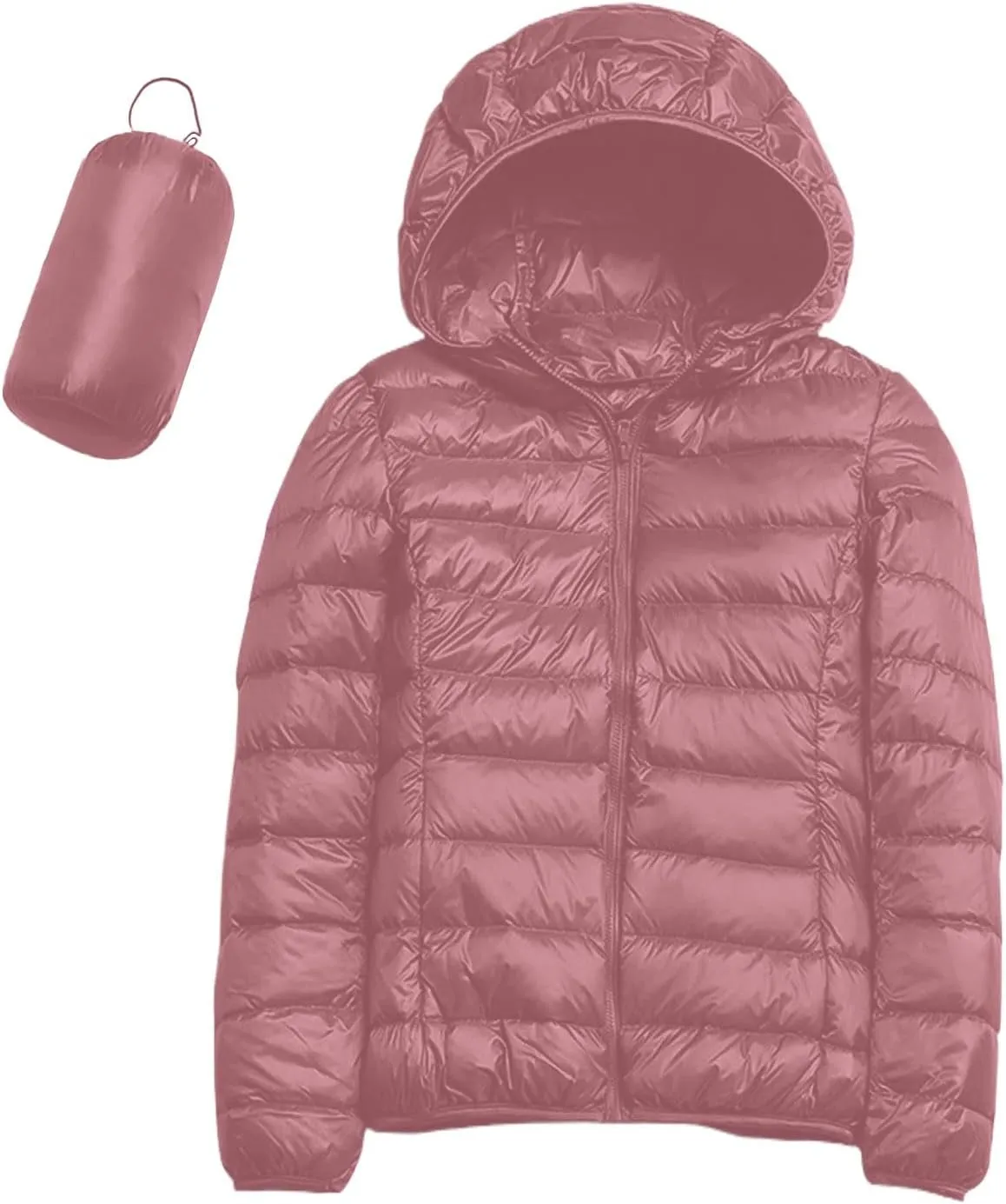 cooki Puffer Jacket Womens Winter Coats for Women 2024 Lightweight Packable Down Jacket Warm Hooded Quilted Puffer Coat