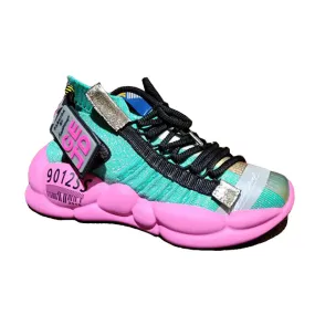 GEJD HALLOZEYO STRETCH SOCK PLATFORM SHOES IN MULTI COLOR