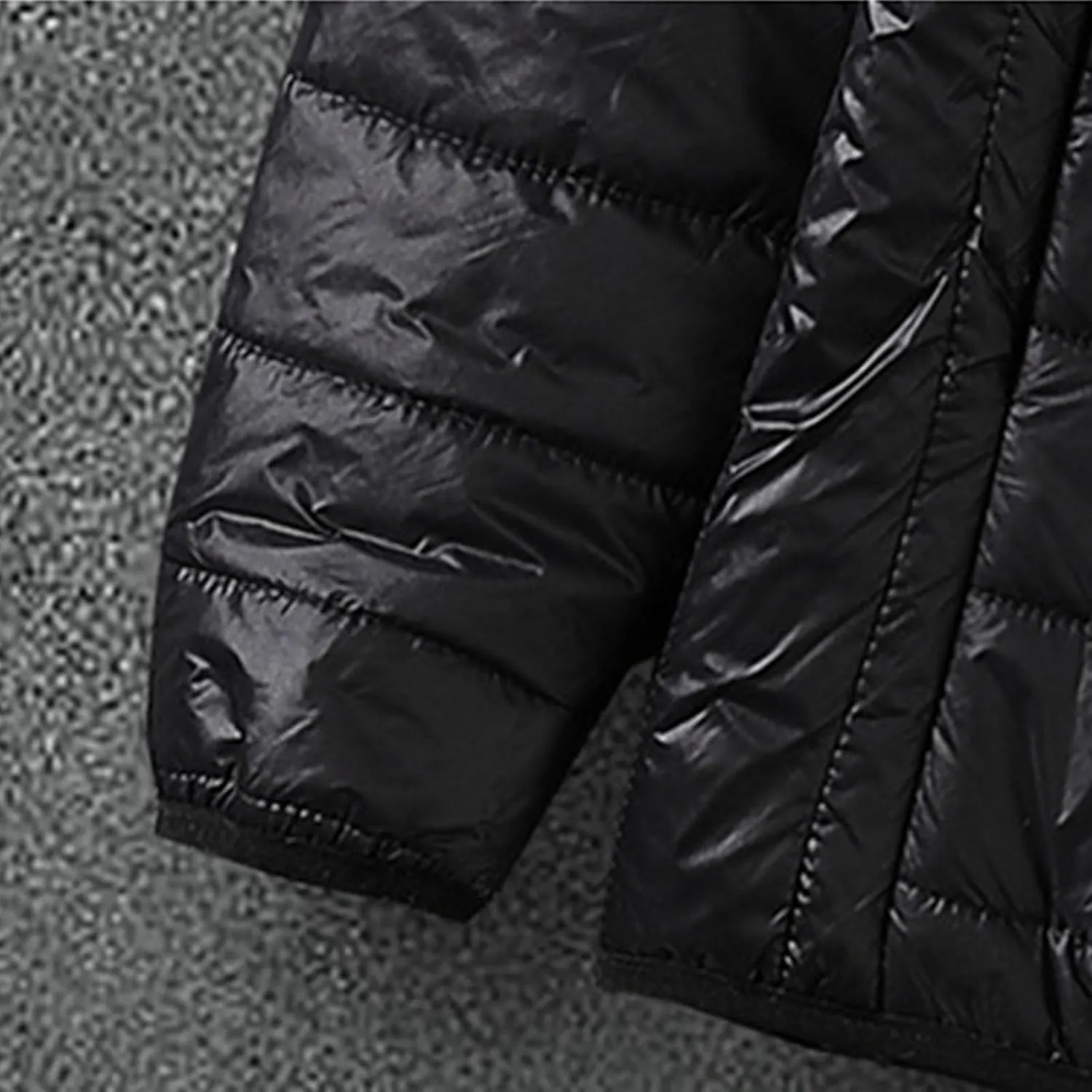 Men Puffer Jacket with Hood, Lightweight Packable Down Jacket Warm Quilted Jacket Plus Size Winter Coat for Hiking