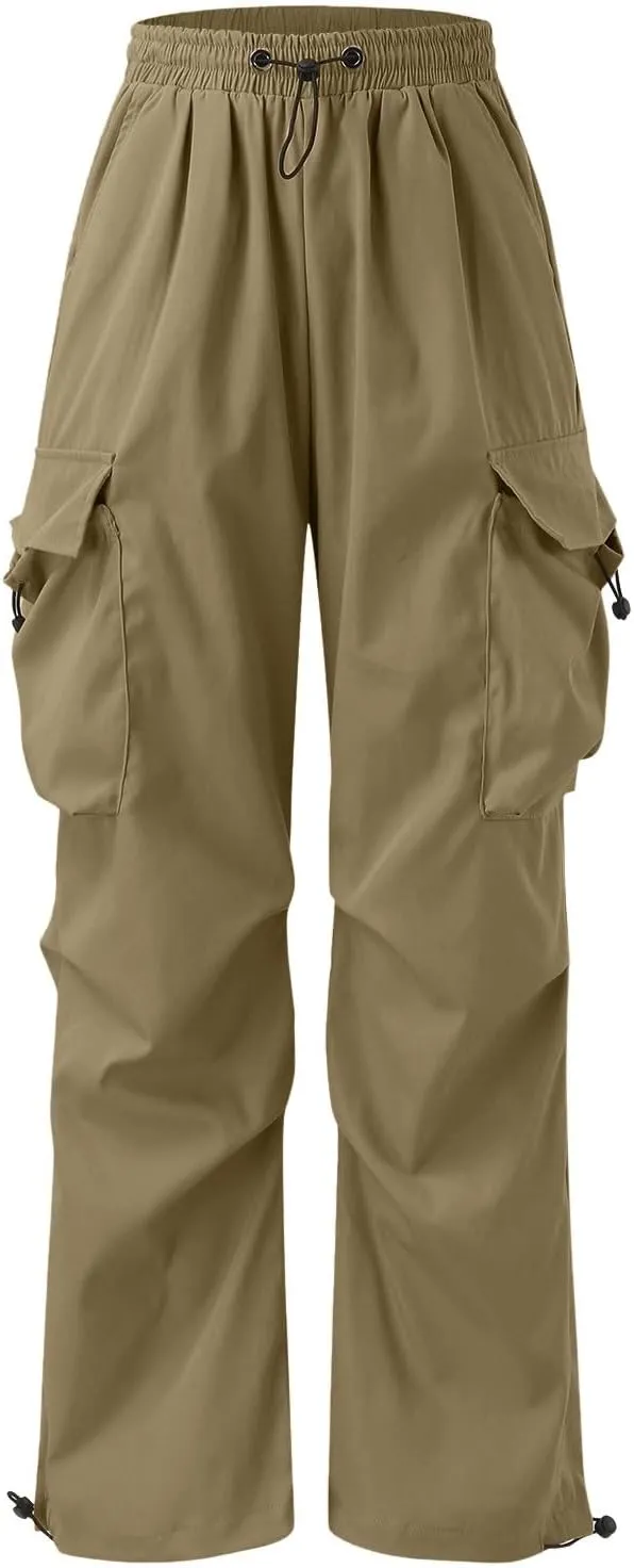 Mens Baggy Cargo Pants Trendy Casual Parachute Pants Loose Fit Harem Joggers for Streetwear Y2k Clothes with Pockets