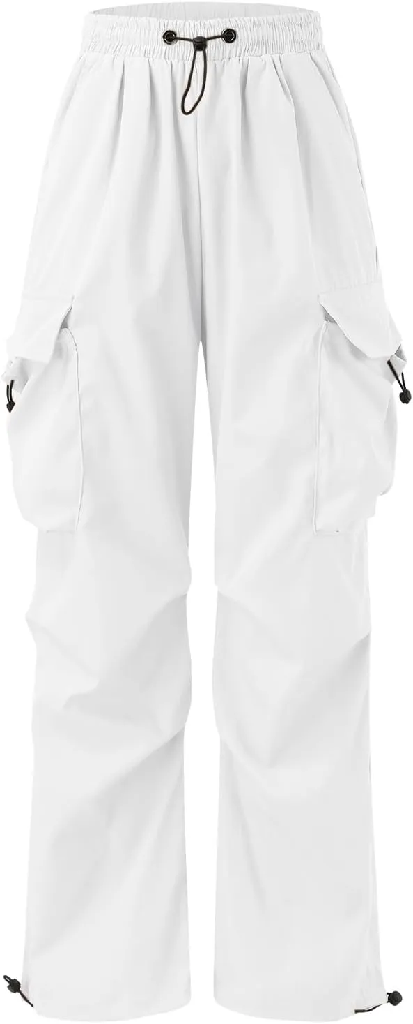 Mens Baggy Cargo Pants Trendy Casual Parachute Pants Loose Fit Harem Joggers for Streetwear Y2k Clothes with Pockets