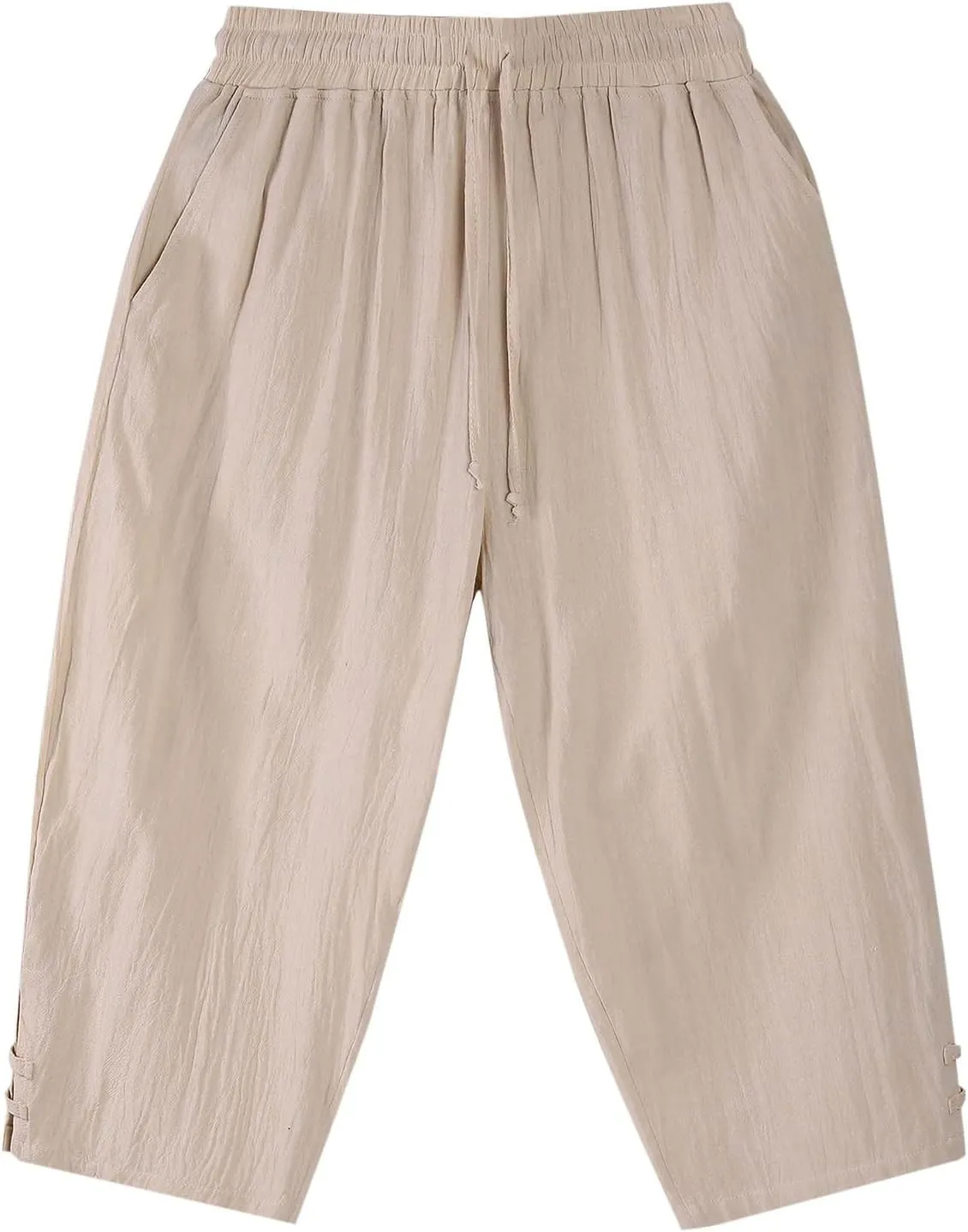 Mens Linen Pants Baggy Elastic Waist Lightweight Casual Pants for Men Mens Golf Pants 80S Outfit for Men Beach Clothes