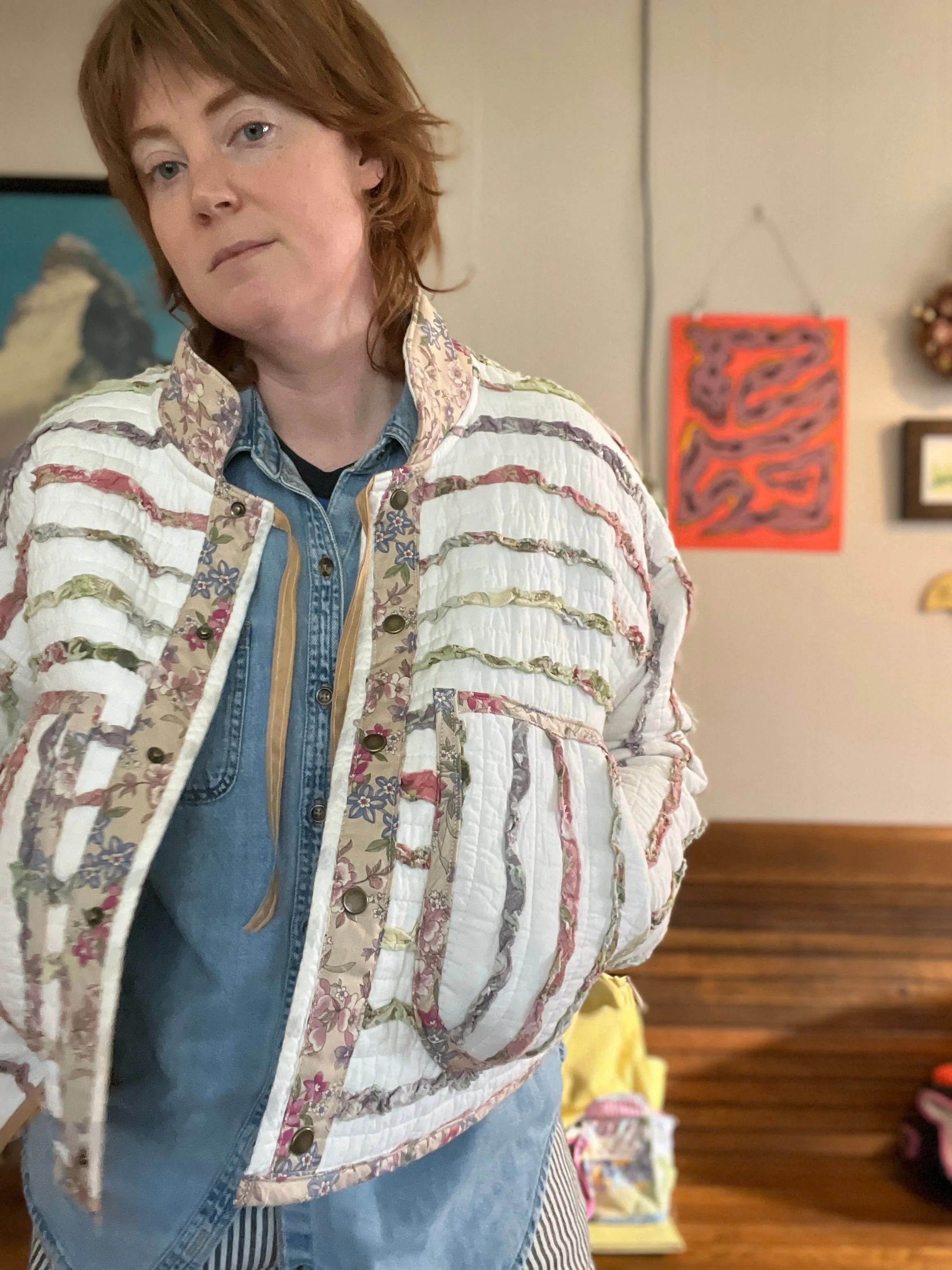 “Ribbon Candy” Quilt Coat - M/L