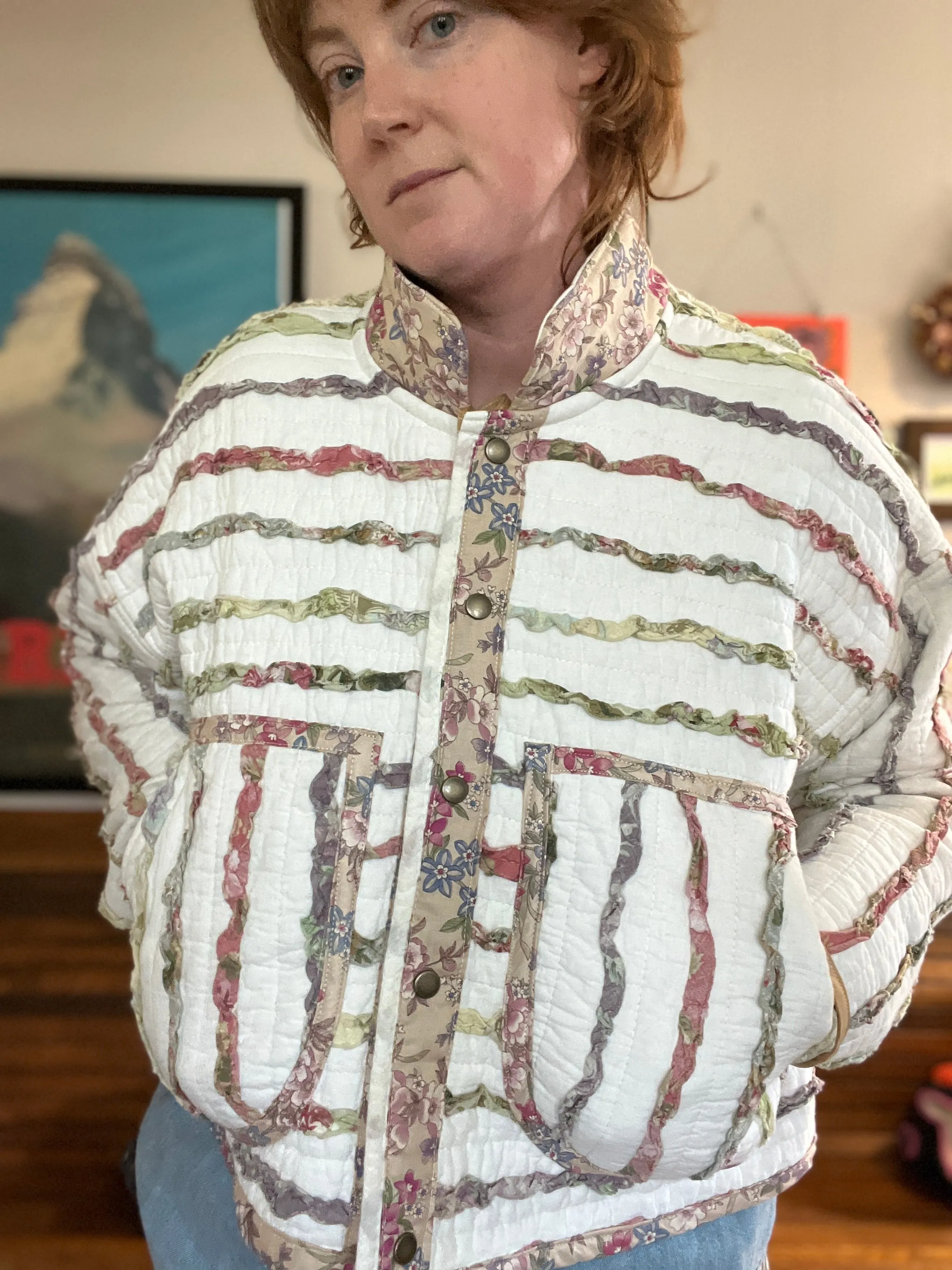 “Ribbon Candy” Quilt Coat - M/L
