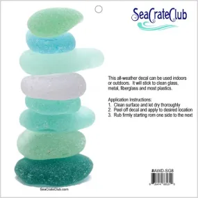Sea Glass Stack Decal