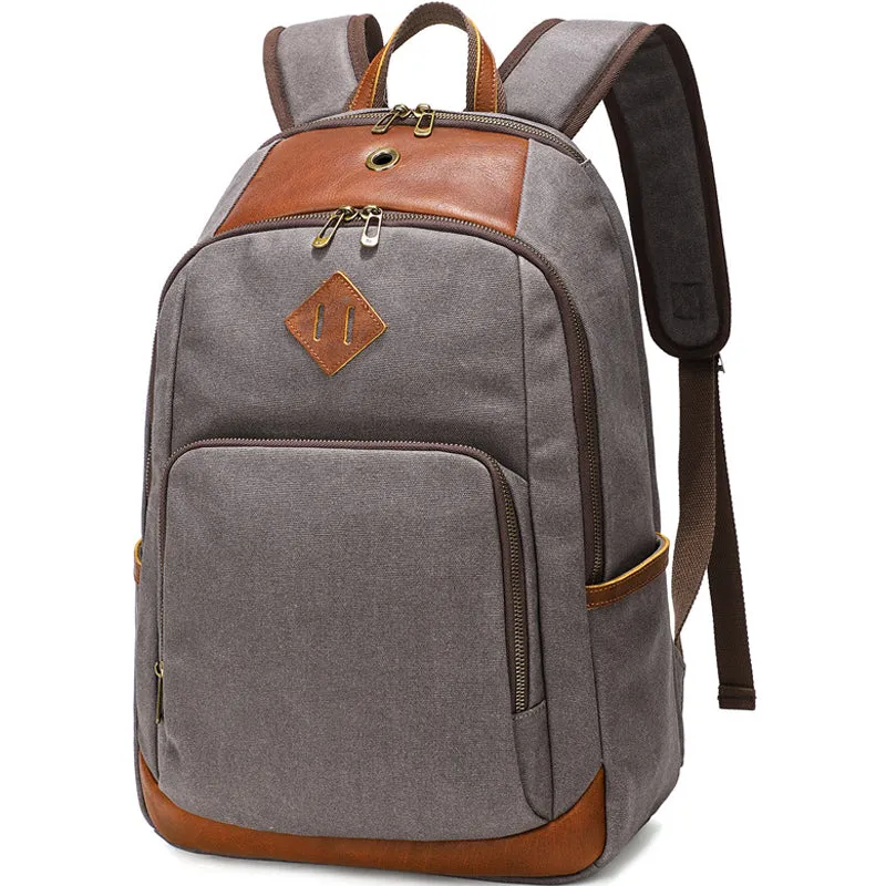 Simply Canvas Backpack Bucket Ruckpack Casual Bookbag