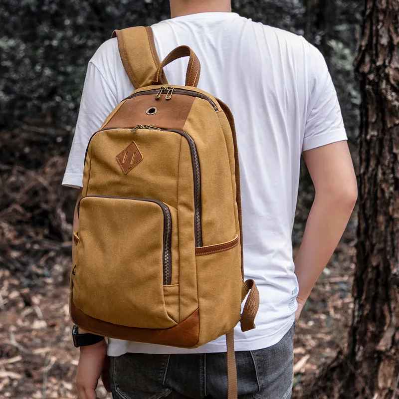 Simply Canvas Backpack Bucket Ruckpack Casual Bookbag