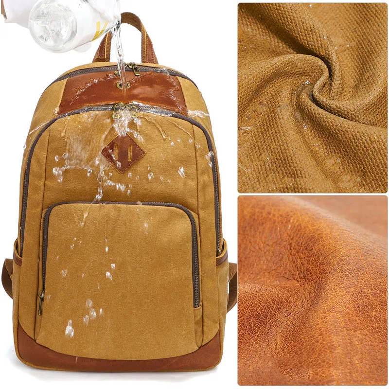 Simply Canvas Backpack Bucket Ruckpack Casual Bookbag