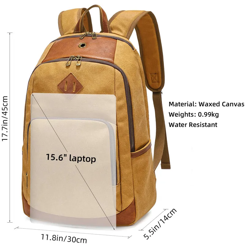Simply Canvas Backpack Bucket Ruckpack Casual Bookbag