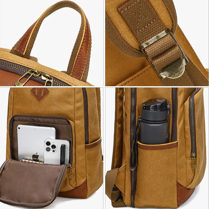 Simply Canvas Backpack Bucket Ruckpack Casual Bookbag