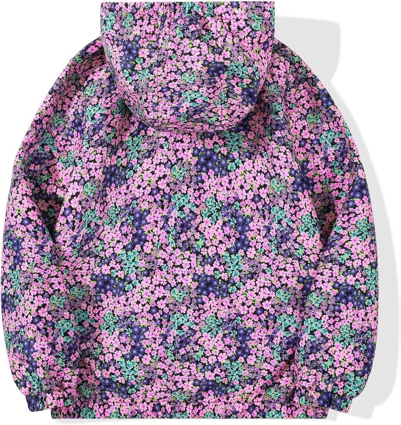 SUNDAY ROSE Girls Windbreaker Jackets Lightweight Water Resistant Coat Outwear with Hooded for Kids