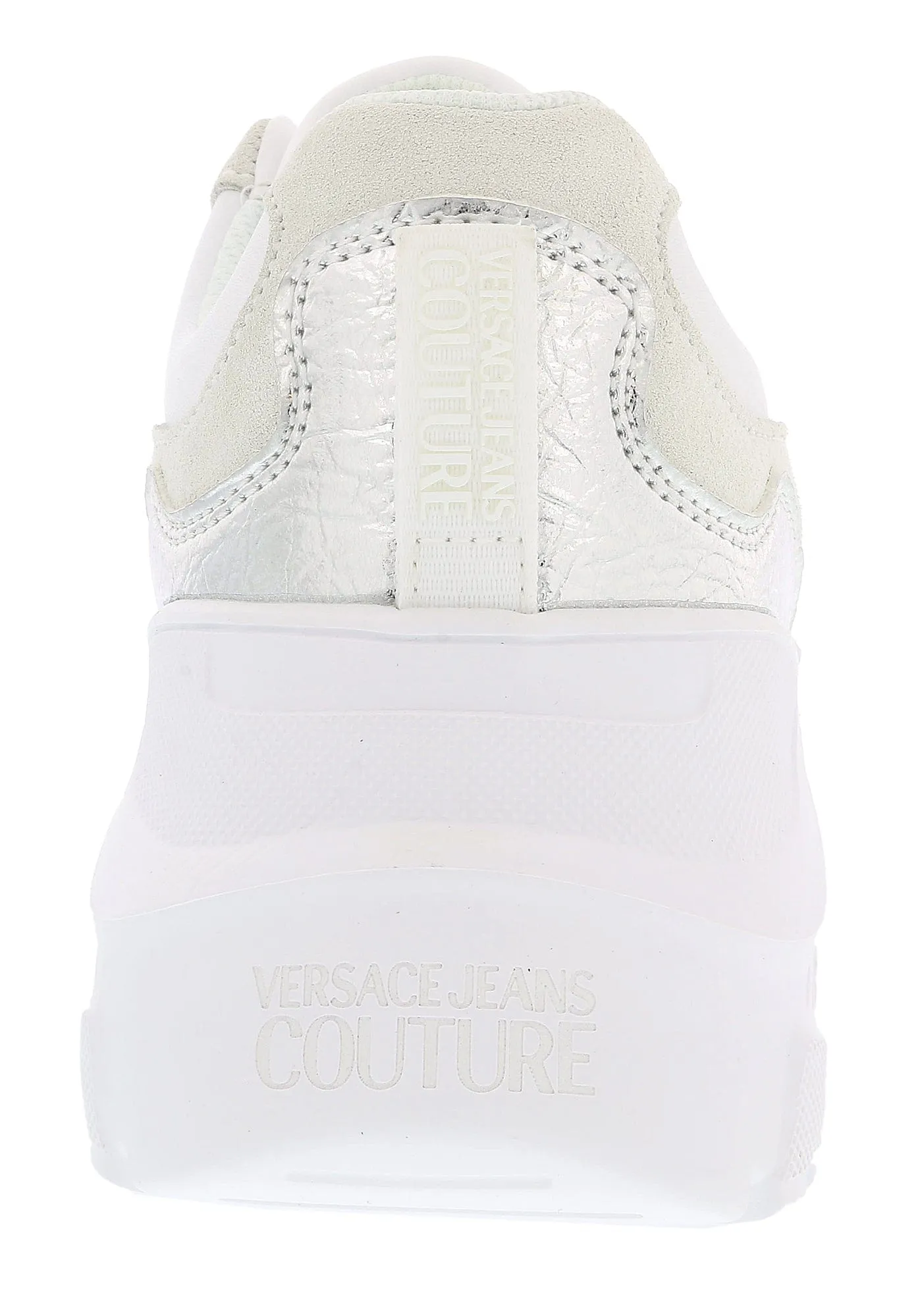 Versace Jeans Couture White/Silver Athletic Fashion Sneakers