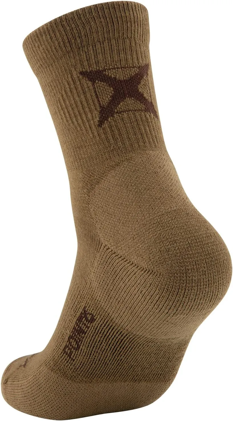 Vertx Men's Vaporcore Military Crew 5”, Tactical Moisture Wicking Merino Wool Socks with Odor Control
