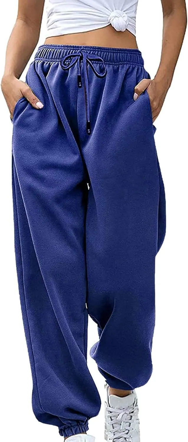 Womens Sweatpants 2024 High Waisted Baggy Sweatpants Joggers Sports Workout Jogger Pants with Pocket Teen Trousers