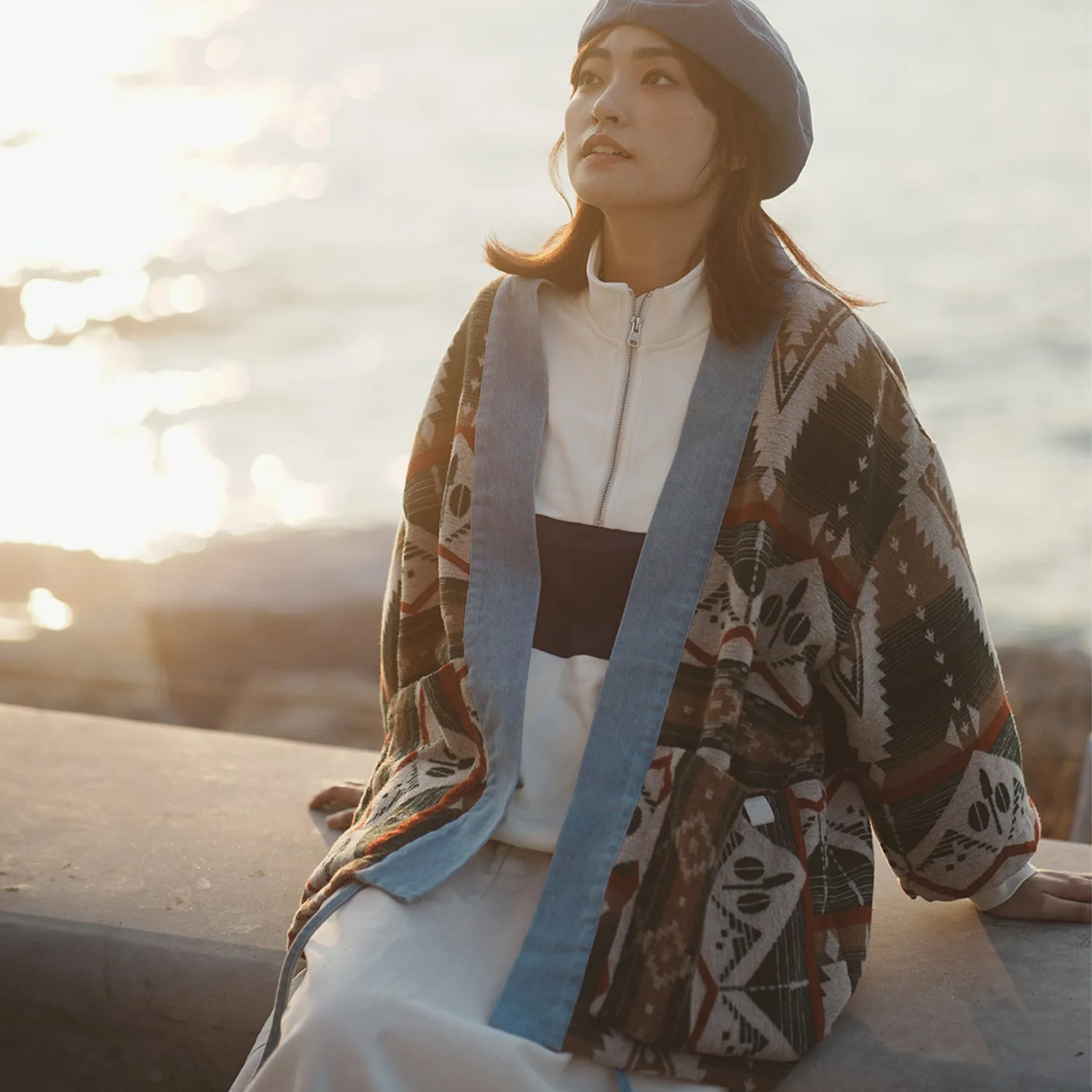 (YJ342) Tribal Pattern Kimono